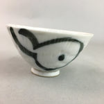 Japanese Porcelain Rice Bowl Vtg Chawan Blue White Gourd Sometsuke PP243