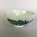 Japanese Porcelain Rice Bowl Vtg Chawan Blue White Green Sometsuke PP470