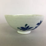 Japanese Porcelain Rice Bowl Vtg Chawan Blue White Green Sometsuke PP470