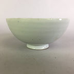 Japanese Porcelain Rice Bowl Vtg Chawan Blue White Green Sometsuke PP470