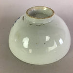 Japanese Porcelain Rice Bowl Vtg Chawan Blue White Green Sometsuke PP470