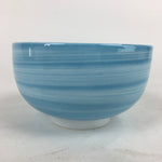 Japanese Porcelain Rice Bowl Vtg Chawan Boxed Pottery Light Blue PX605