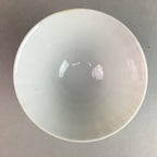 Japanese Porcelain Rice Bowl Vtg Chawan Plaid Black Gold Red PP273