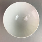 Japanese Porcelain Rice Bowl Vtg Chawan Plaid Black Gold Red PP277
