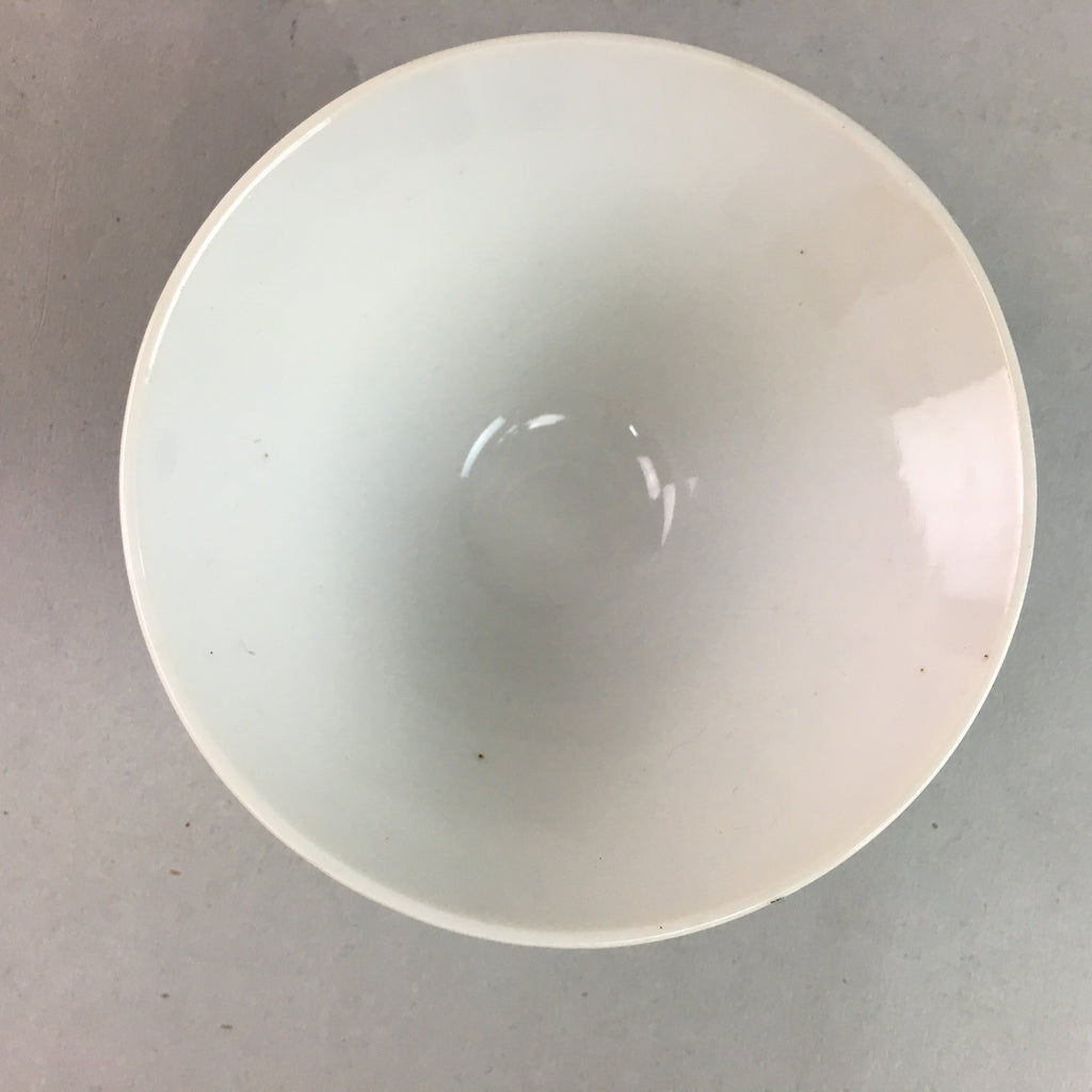 Japanese Porcelain Rice Bowl Vtg Chawan Plus Sign Plaid Gold Green Arita PP194