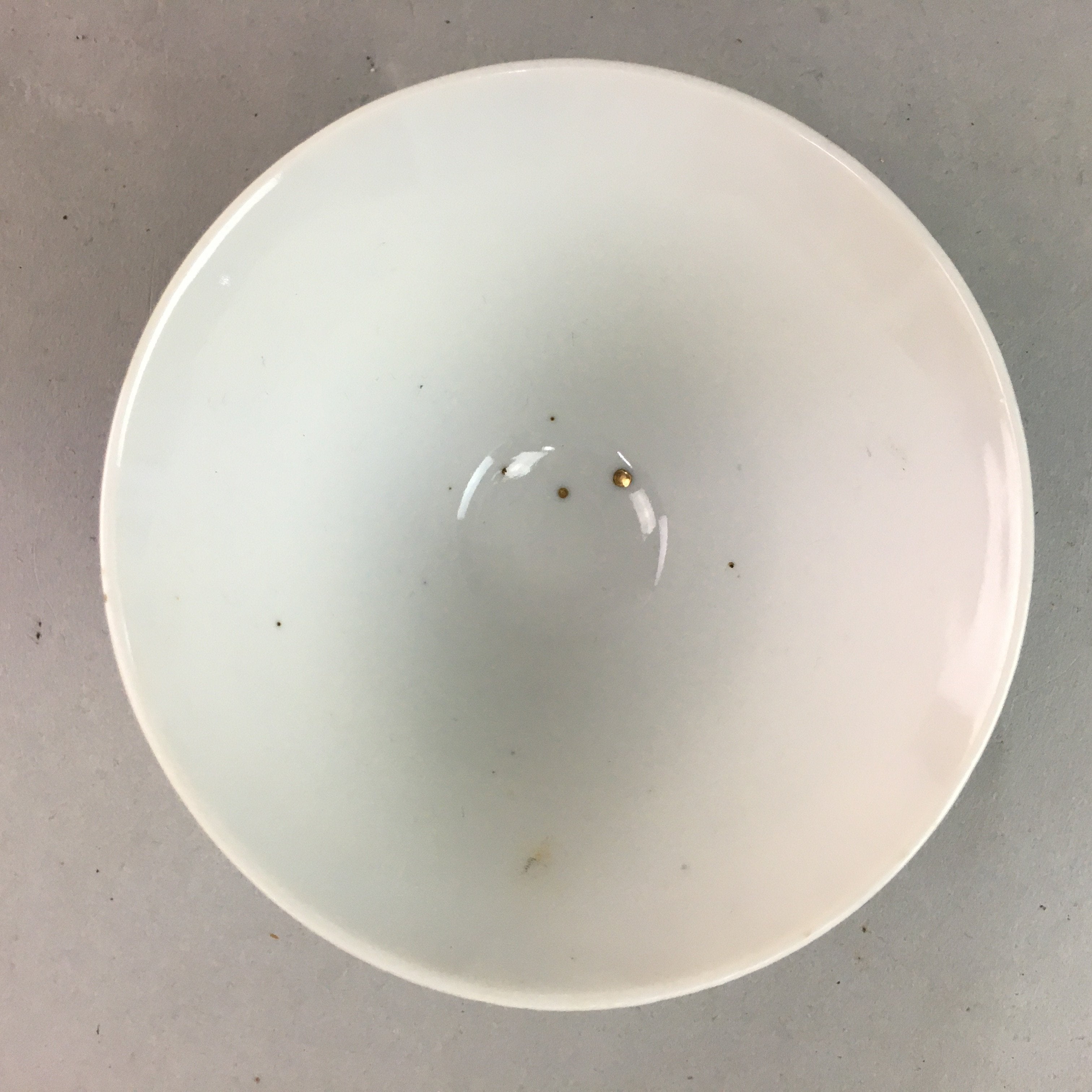 Japanese Porcelain Rice Bowl Vtg Chawan Plus Sign Plaid Gold Green Arita PP196