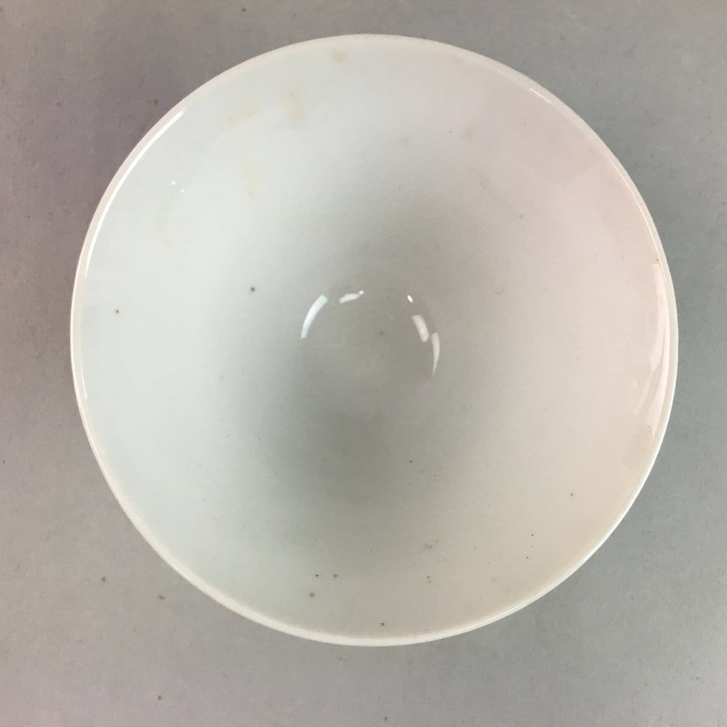 Japanese Porcelain Rice Bowl Vtg Chawan Plus Sign Plaid Gold Green Arita PP197