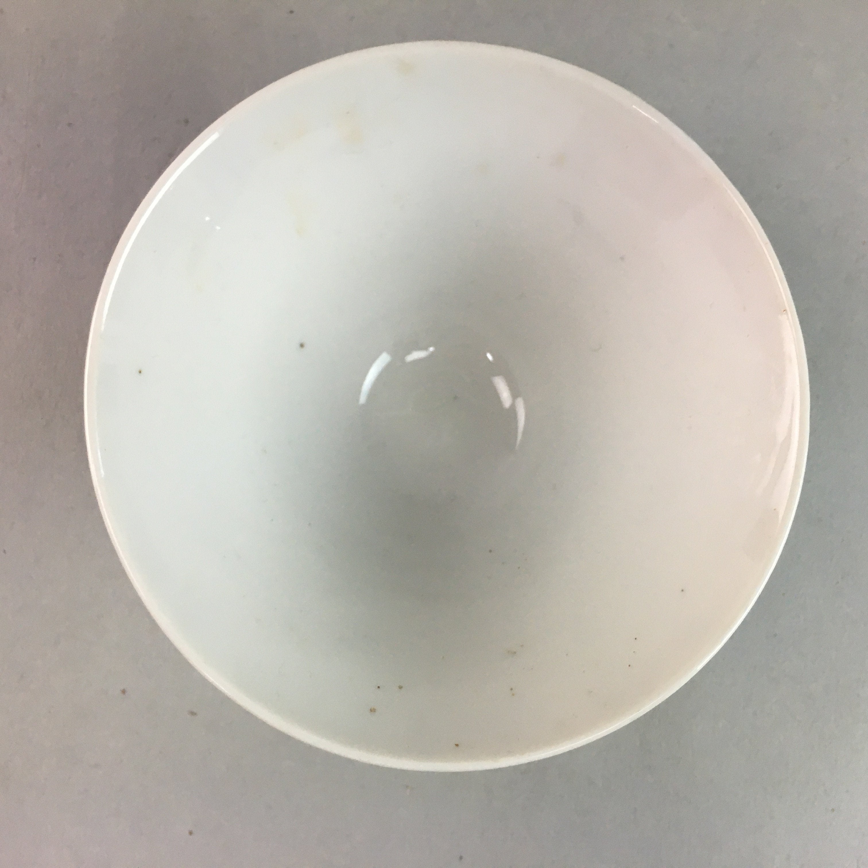 Japanese Porcelain Rice Bowl Vtg Chawan Plus Sign Plaid Gold Green Arita PP197