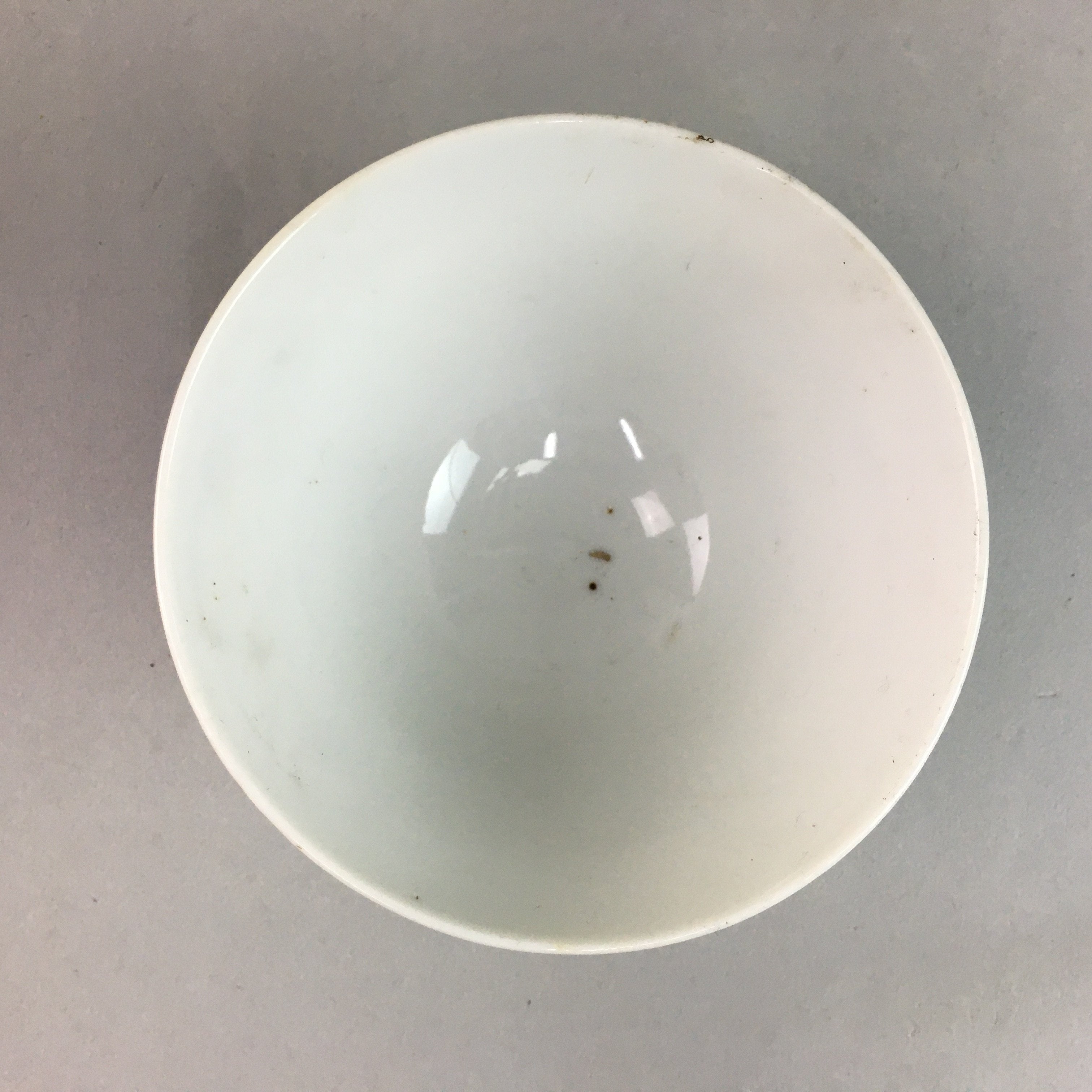 Japanese Porcelain Rice Bowl Vtg Chawan Red Black Flower Leaf PP222