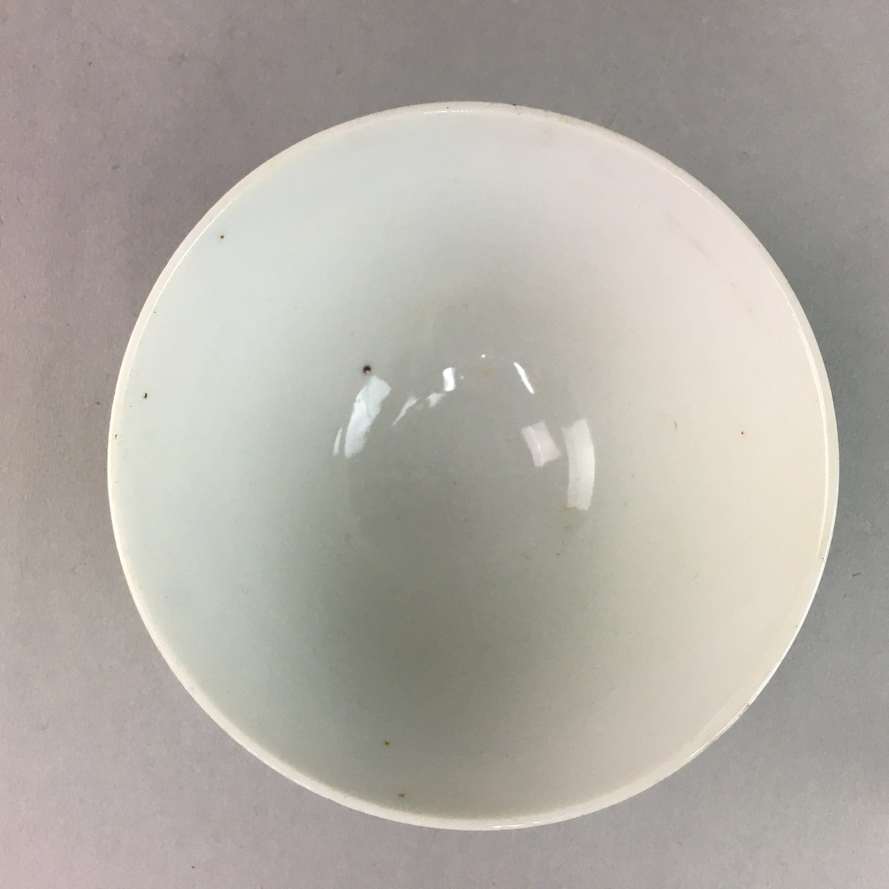 Japanese Porcelain Rice Bowl Vtg Chawan Red Black Flower Leaf PP234