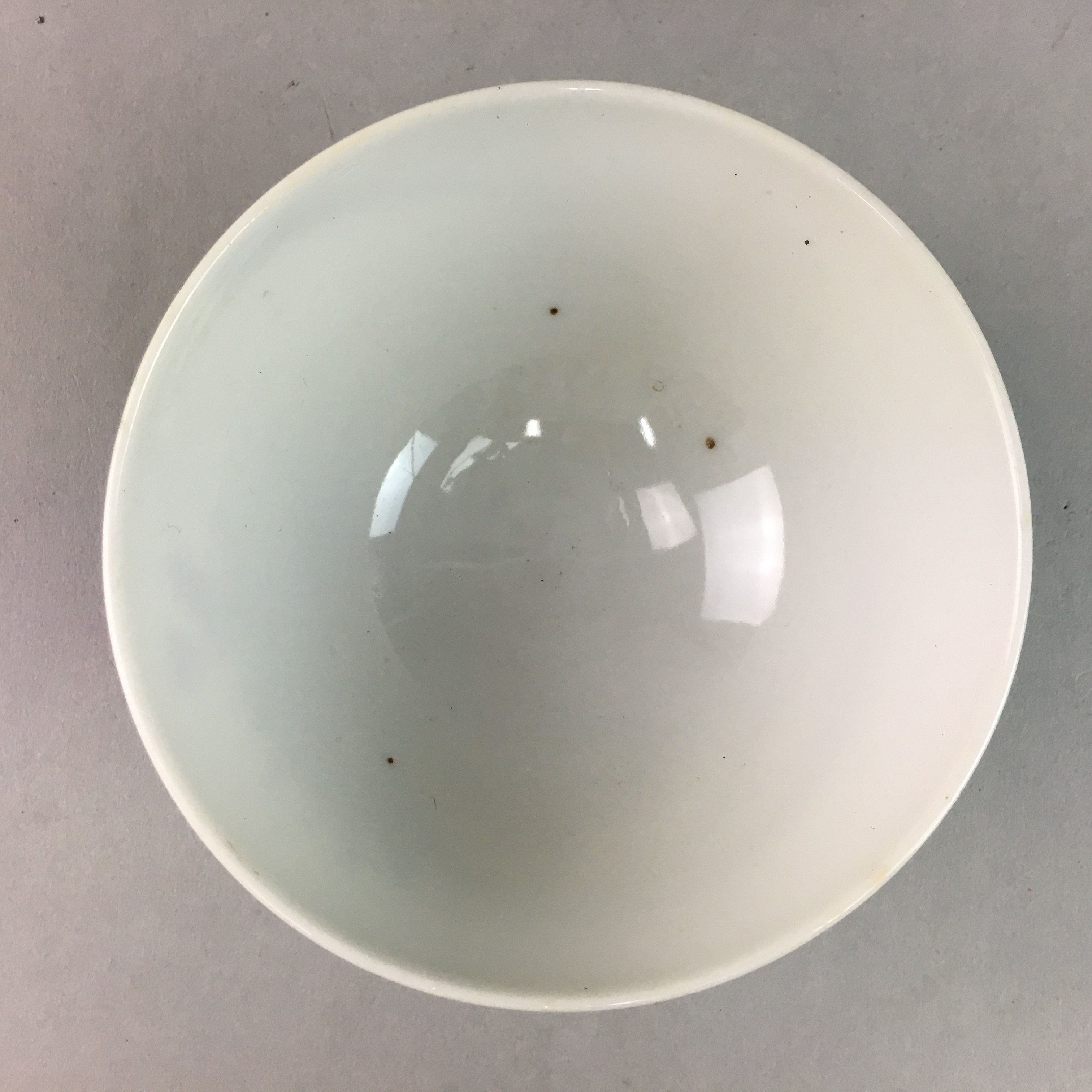 Japanese Porcelain Rice Bowl Vtg Chawan Red Black Flower Leaf PP235