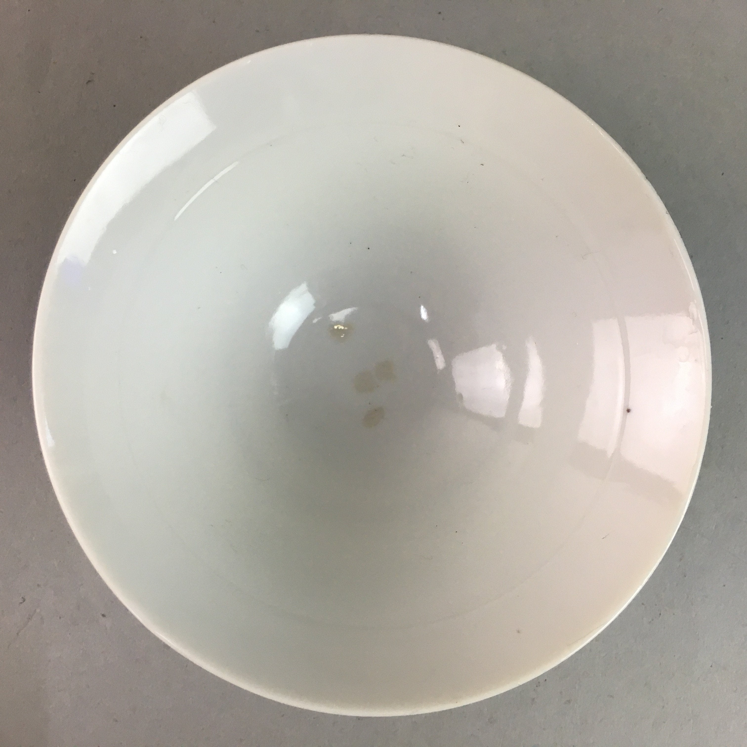 Japanese Porcelain Rice Bowl Vtg Chawan Red Geometric Net Pattern PP189
