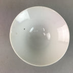 Japanese Porcelain Rice Bowl Vtg Chawan Red Geometric Net Pattern PP190