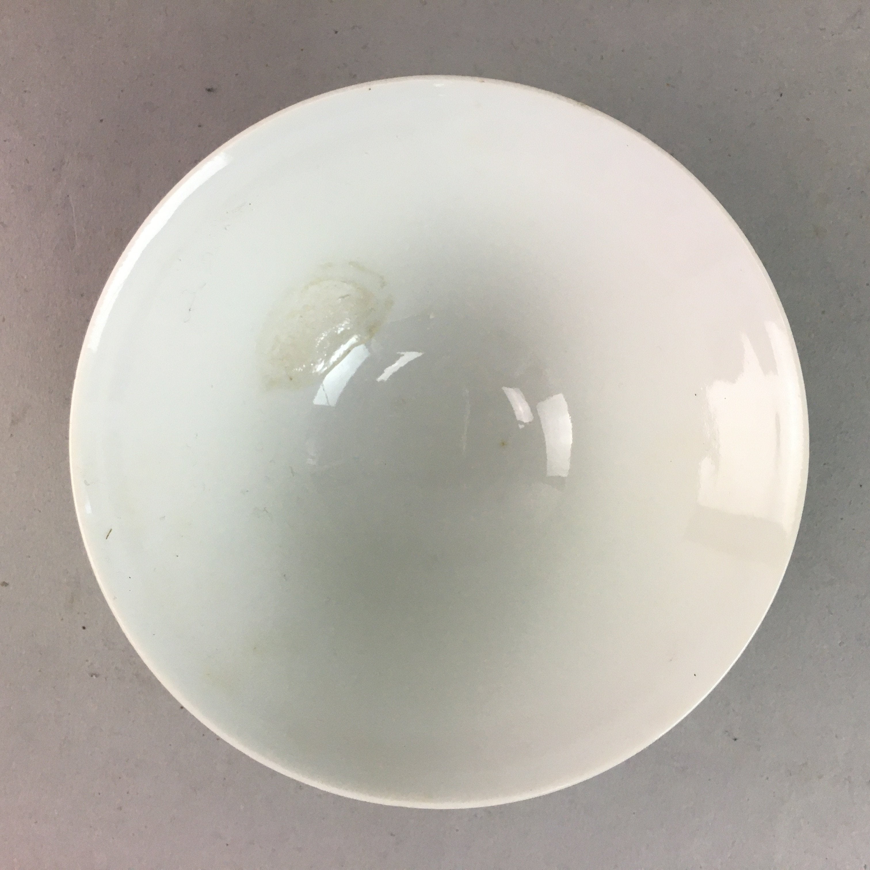 Japanese Porcelain Rice Bowl Vtg Chawan Wavy Line Seaweed Red Black PP206