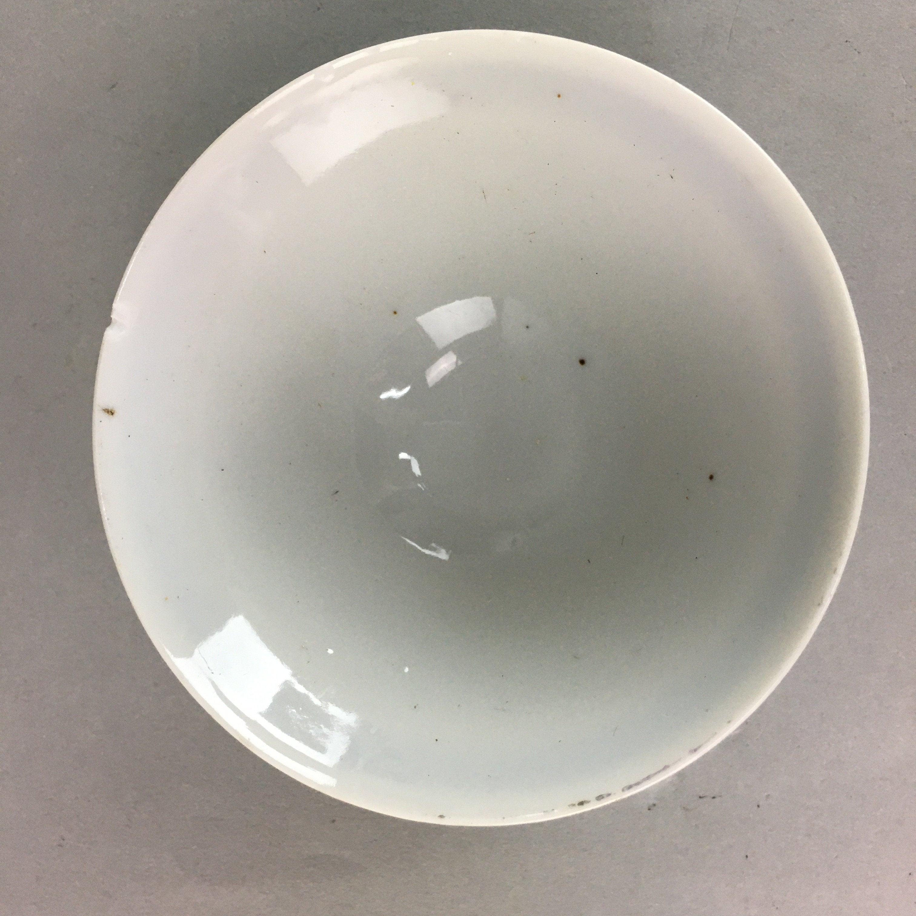 Japanese Porcelain Rice Bowl Vtg Kanji Green Gold Chawan PP151