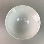 Japanese Porcelain Rice Bowl Vtg Kanji Green Gold Chawan PP157