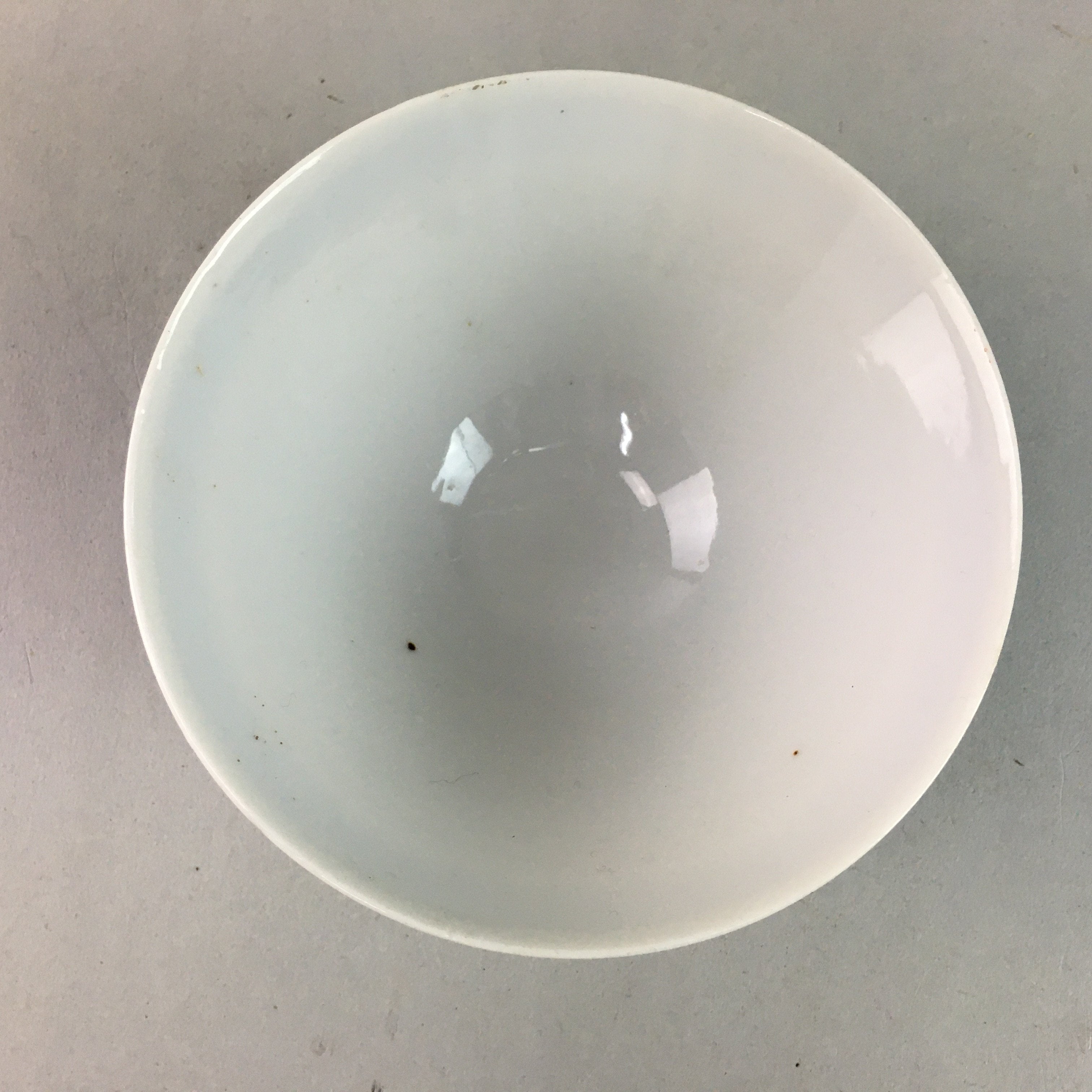 Japanese Porcelain Rice Bowl Vtg Kanji Green Gold Chawan PP163