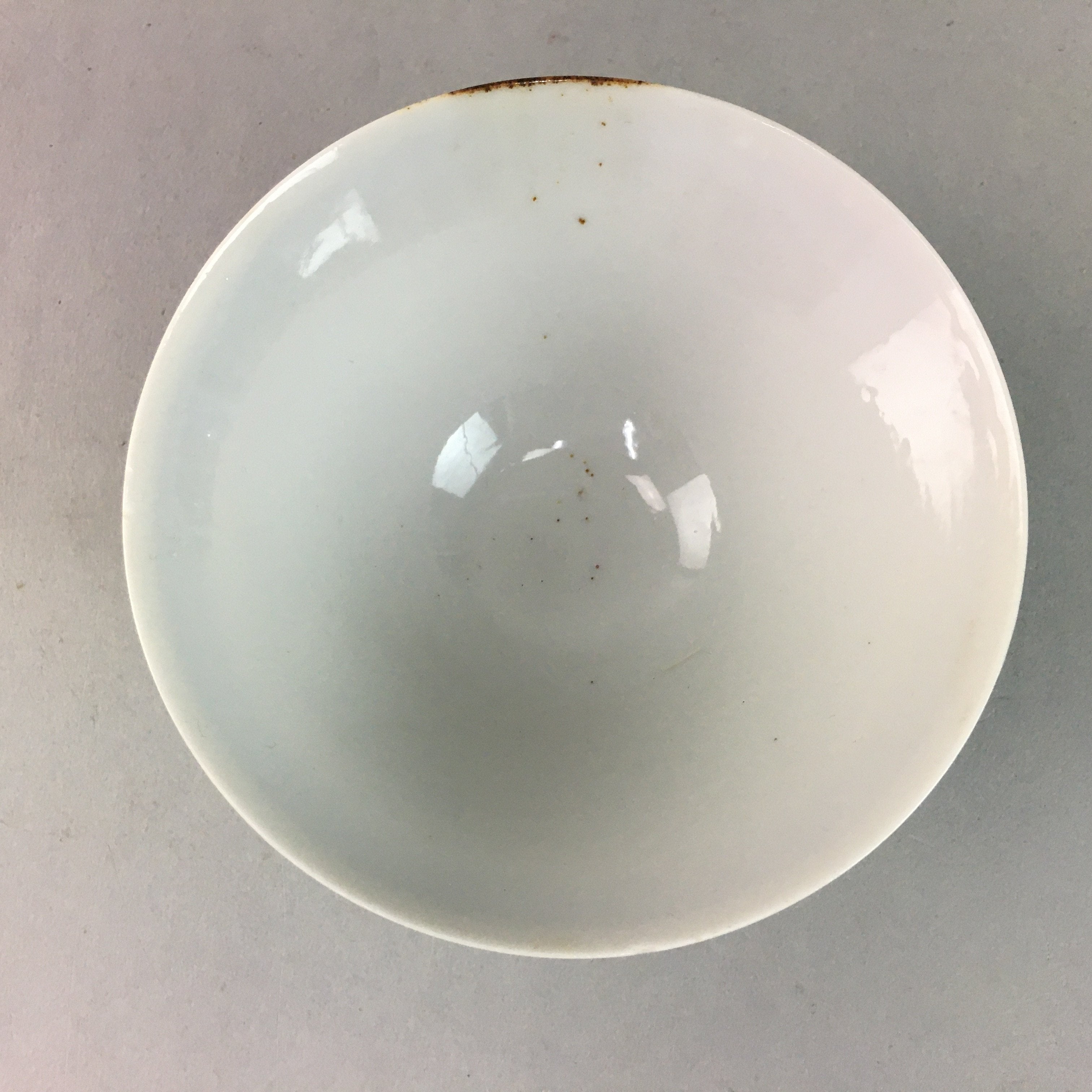 Japanese Porcelain Rice Bowl Vtg Kanji Green Gold Chawan PP168
