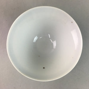 Japanese Porcelain Rice Bowl Vtg Kanji Green Gold Chawan PP170