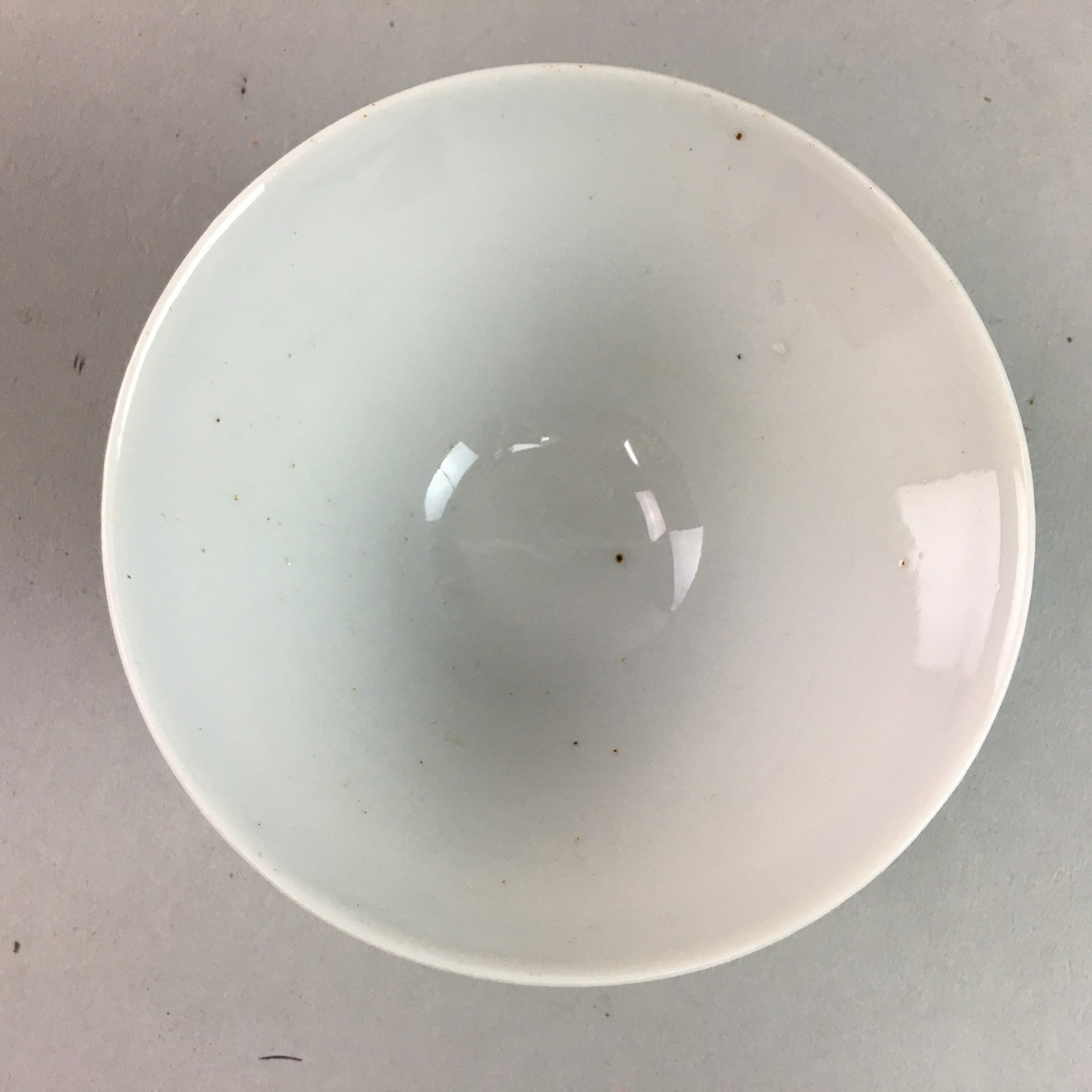 Japanese Porcelain Rice Bowl Vtg Kanji Green Gold Chawan PP176