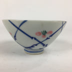 Japanese Porcelain Rice Bowl Vtg Plum blossoms Sometsuke White Chawan PP884