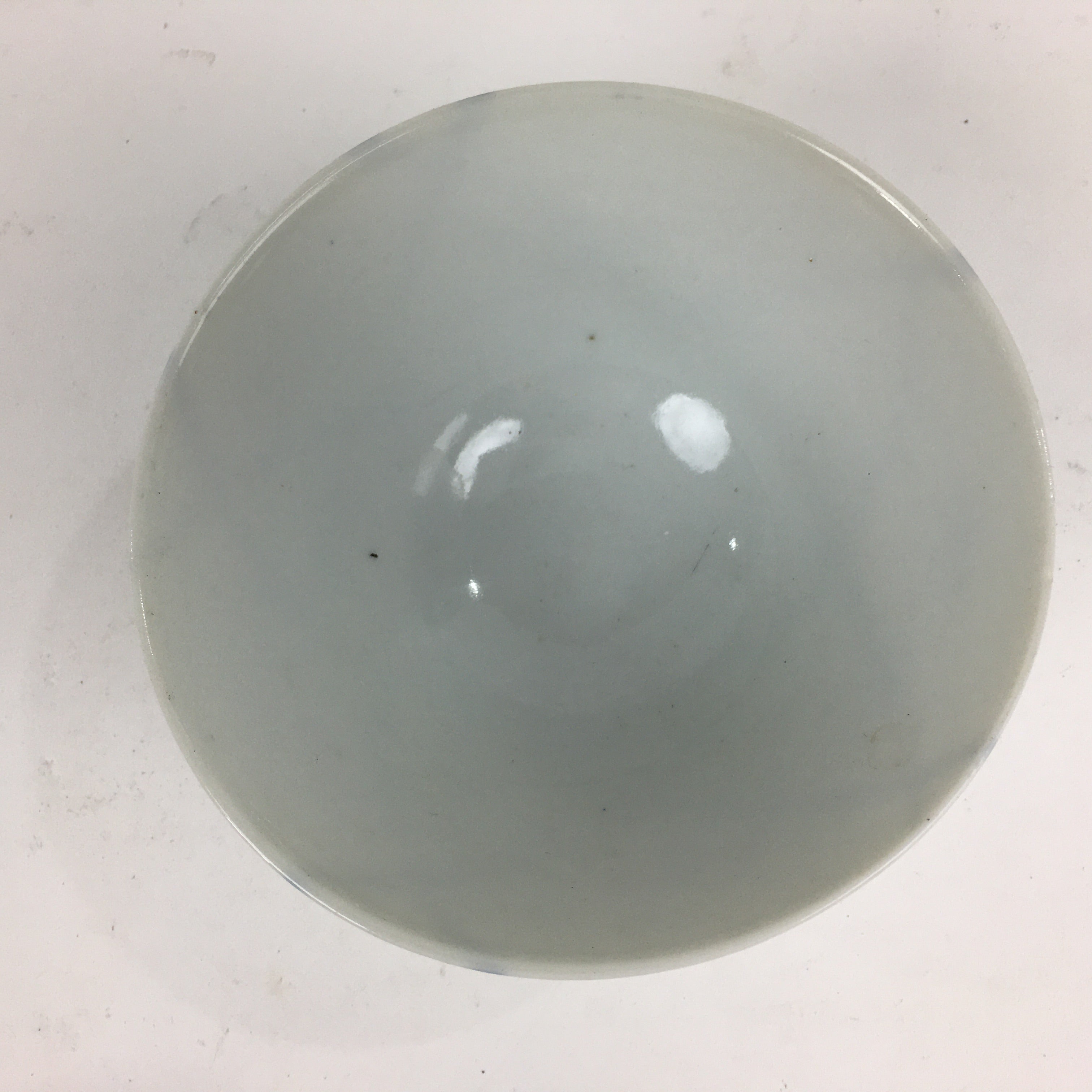 Japanese Porcelain Rice Bowl Vtg Plum blossoms Sometsuke White Chawan PP884