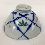 Japanese Porcelain Rice Bowl Vtg Plum blossoms Sometsuke White Chawan PP884