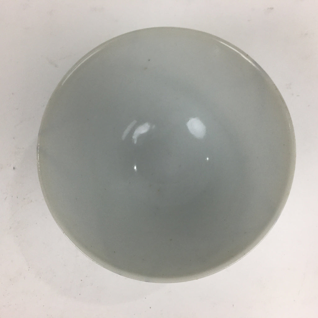 Japanese Porcelain Rice Bowl Vtg Plum blossoms Sometsuke White Chawan PP885