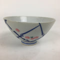 Japanese Porcelain Rice Bowl Vtg Plum blossoms Sometsuke White Chawan PP885