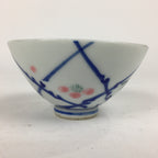 Japanese Porcelain Rice Bowl Vtg Plum blossoms Sometsuke White Chawan PP888