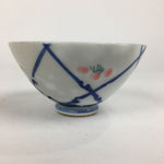 Japanese Porcelain Rice Bowl Vtg Plum blossoms Sometsuke White Chawan PP889