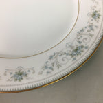 Japanese Porcelain Round Plate Vtg Noritake White Blue Floral QT75