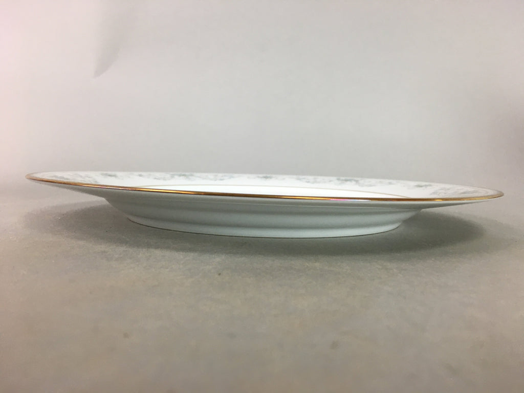 Japanese Porcelain Round Plate Vtg Noritake White Blue Floral QT75