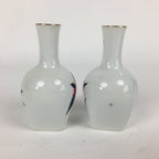 Japanese Porcelain Sake Bottle Cup Set Vtg Guinomi Sakezuki Tokkuri White TS326