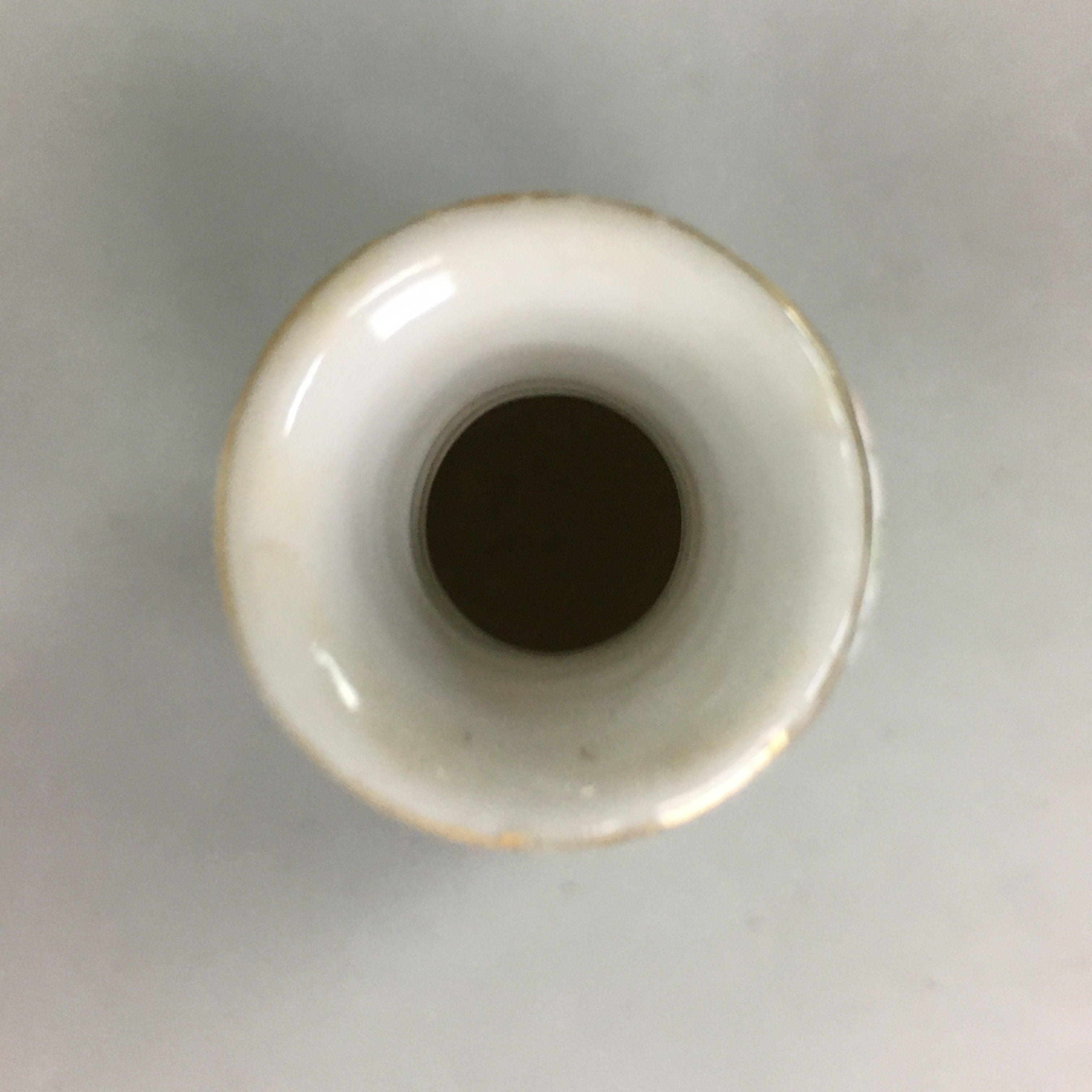 Japanese Porcelain Sake Bottle Kutani ware Vtg Tokkuri Poem Kimono TS216