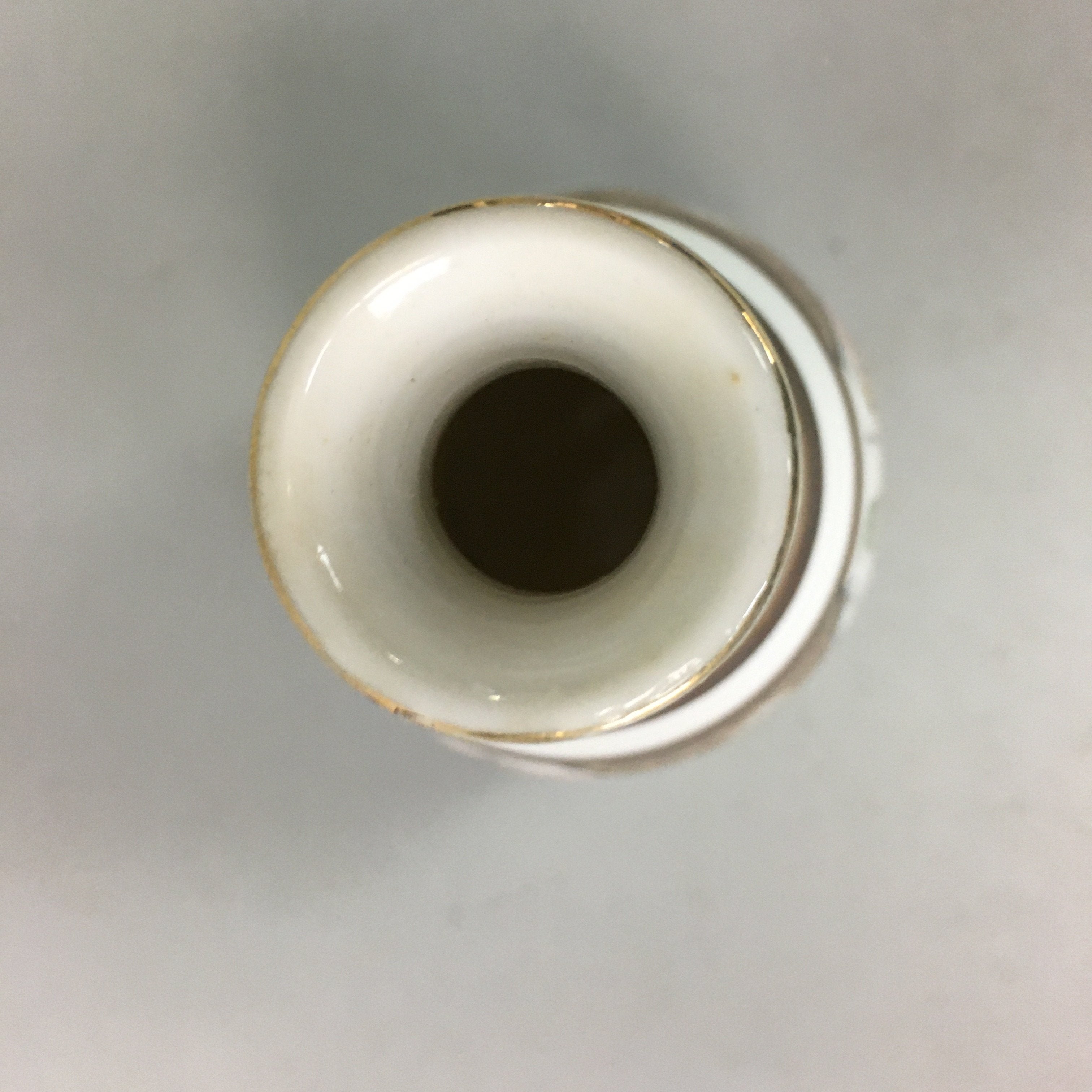 Japanese Porcelain Sake Bottle Kutani ware Vtg Tokkuri Poem Kimono TS227
