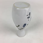 Japanese Porcelain Sake Bottle Vtg Blue Flower Butterfly Tokkuri White TS394