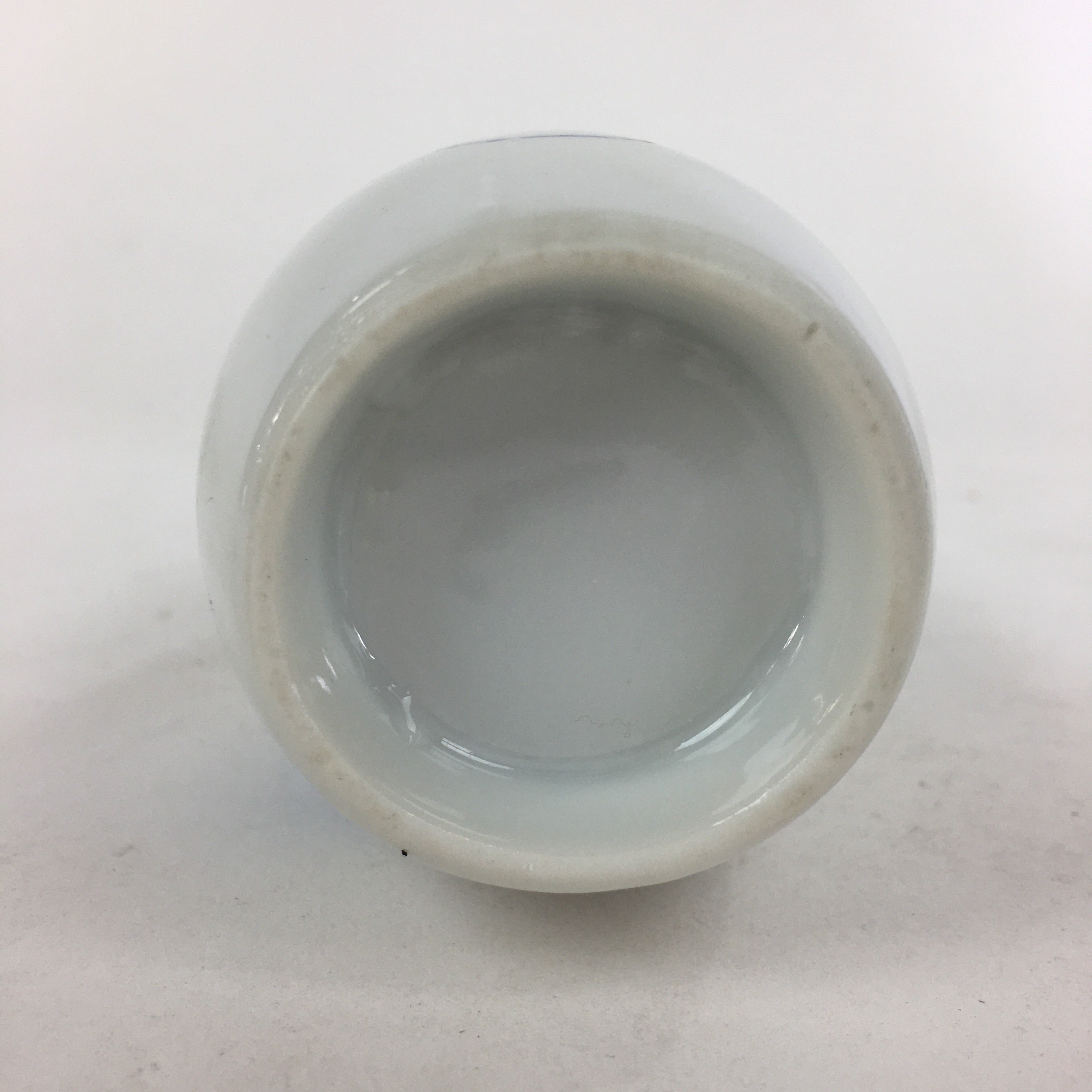 Japanese Porcelain Sake Bottle Vtg Cherry Blossom Design White Tokkuri TS348