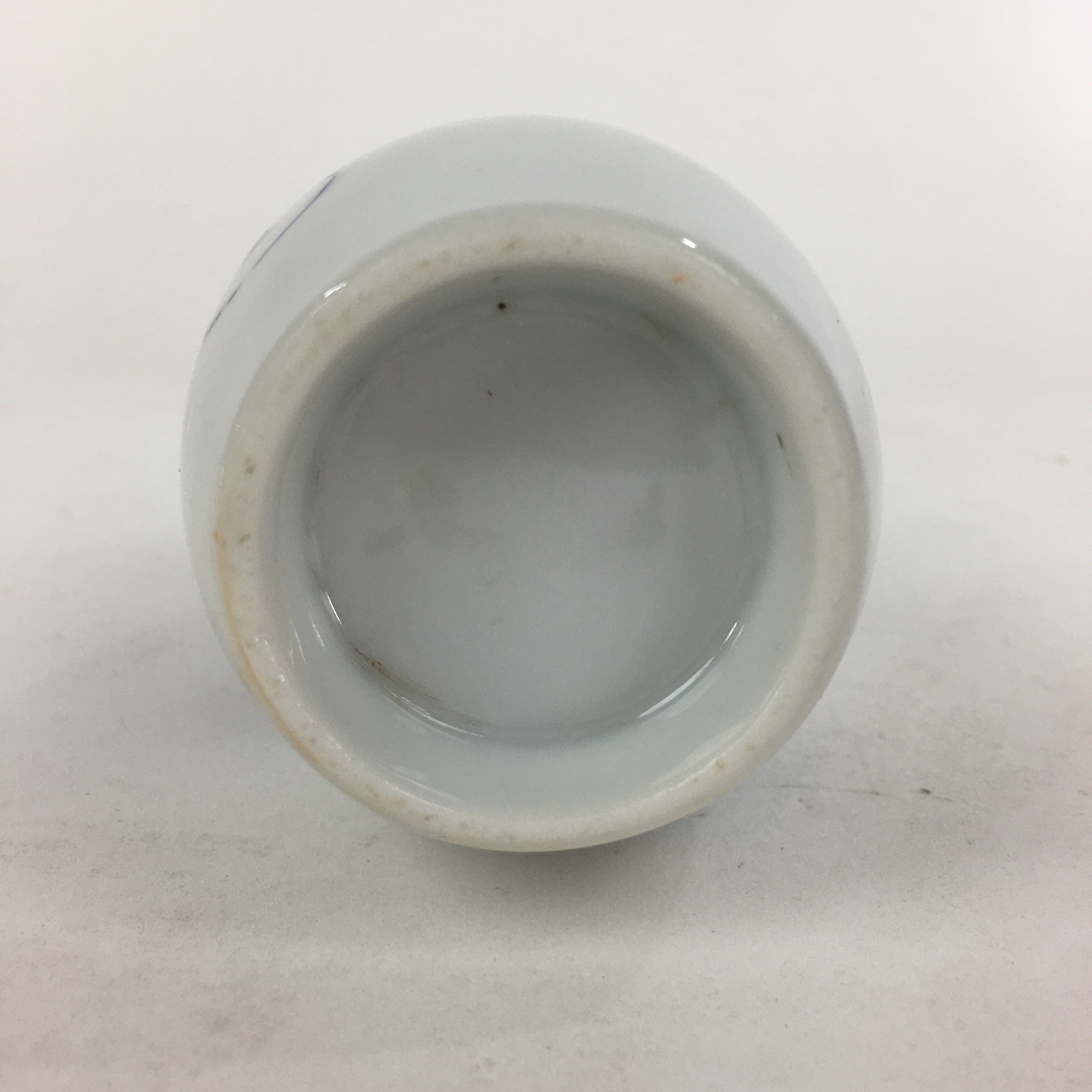 Japanese Porcelain Sake Bottle Vtg Cherry Blossom Design White Tokkuri TS349
