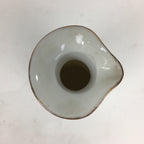 Japanese Porcelain Sake Bottle Vtg Dimple Red Spout White Tokkuri TS330