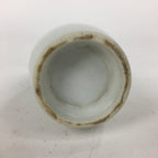 Japanese Porcelain Sake Bottle Vtg Dimple Red Spout White Tokkuri TS330
