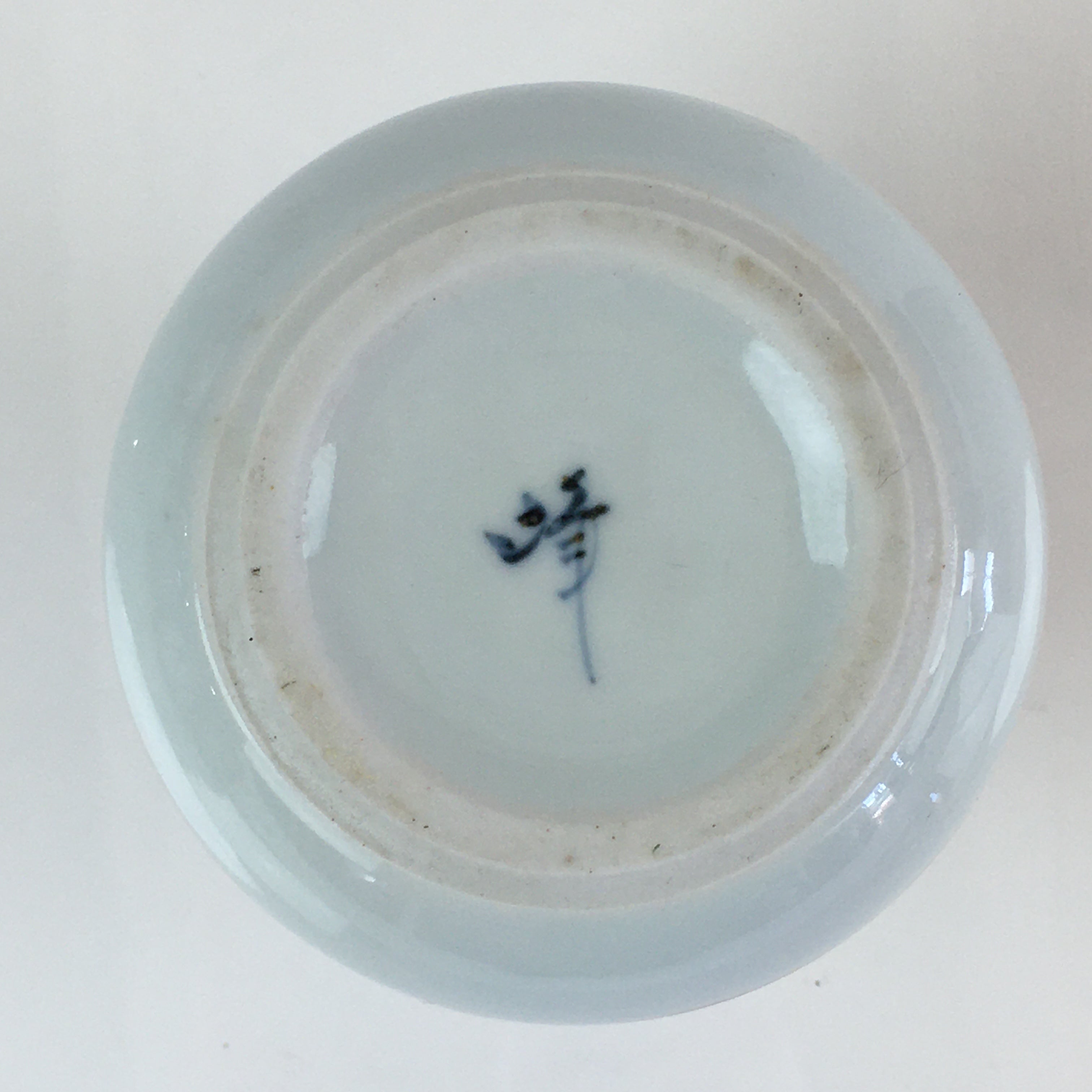 Japanese Porcelain Sake Bottle Vtg Hand Painted Flower Tokkuri White TS432