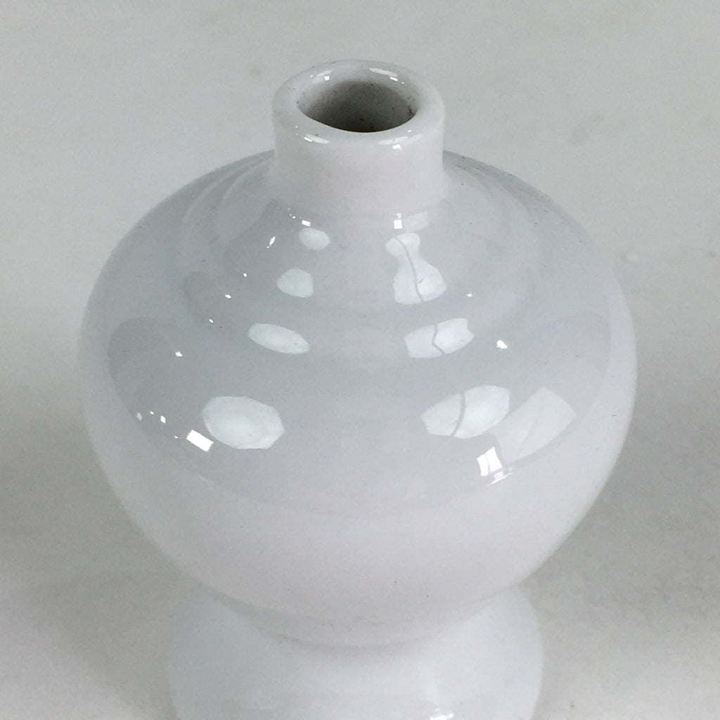 Japanese Porcelain Sake Bottle Vtg Kamidana Shinto Shrine Tokkuri White TS400