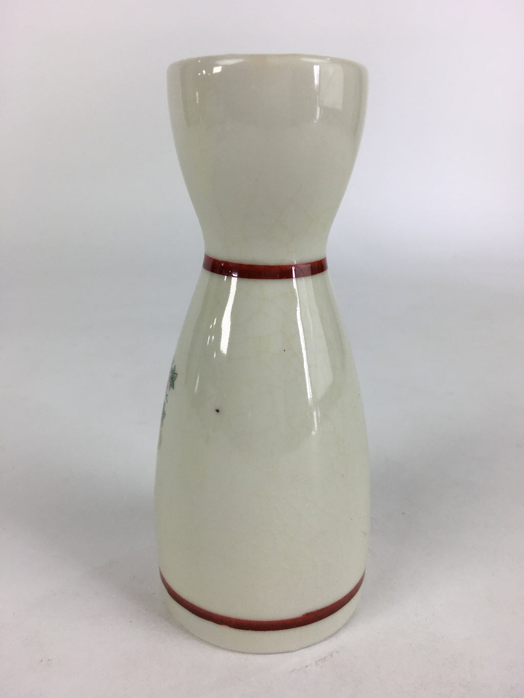 Japanese Porcelain Sake Bottle Vtg Kutani Ware Flower Tokkuri TS386