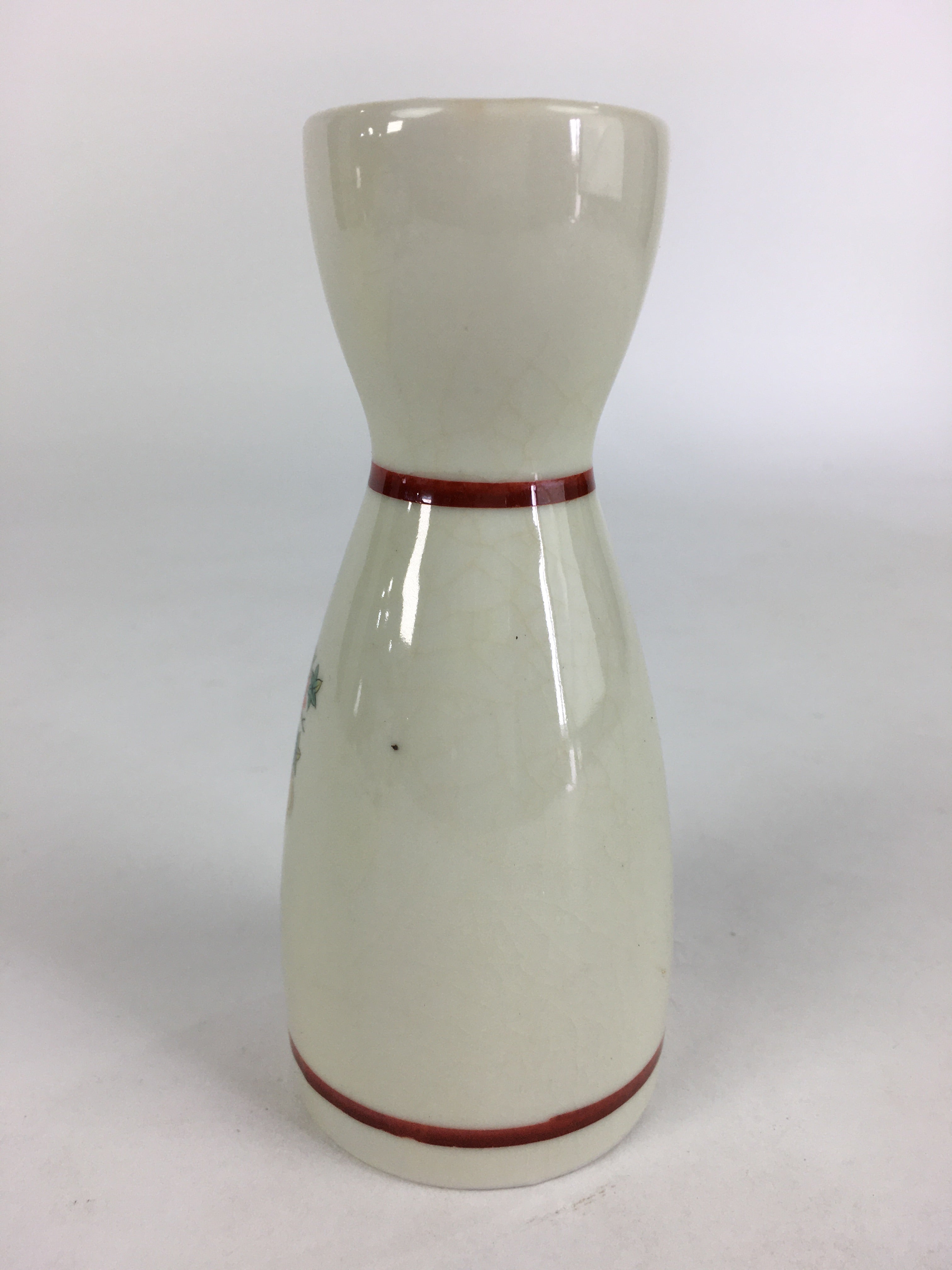 Japanese Porcelain Sake Bottle Vtg Kutani Ware Flower Tokkuri TS386