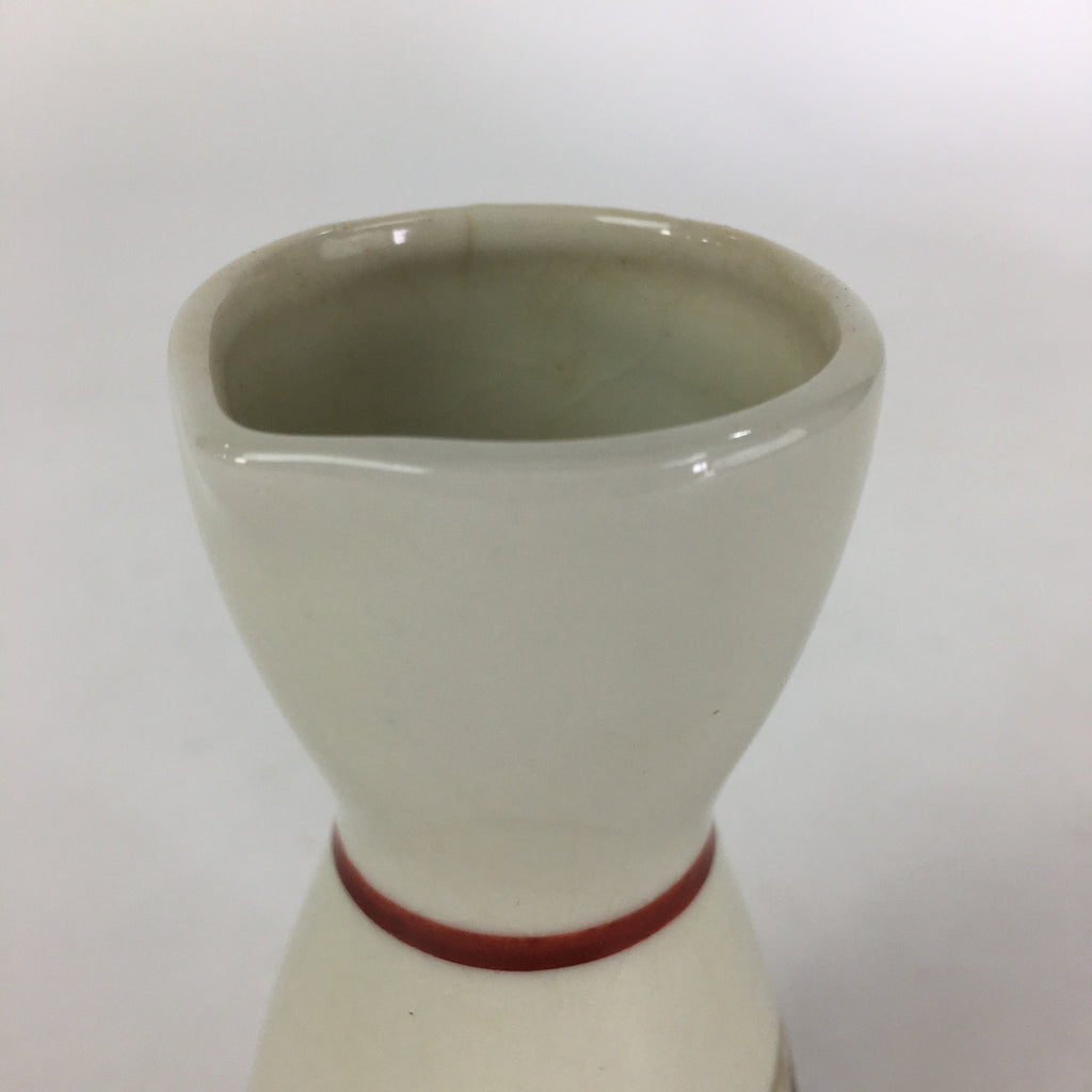 Japanese Porcelain Sake Bottle Vtg Kutani Ware Flower Tokkuri TS386