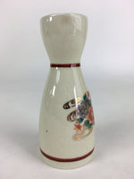 Japanese Porcelain Sake Bottle Vtg Kutani Ware Flower Tokkuri TS387