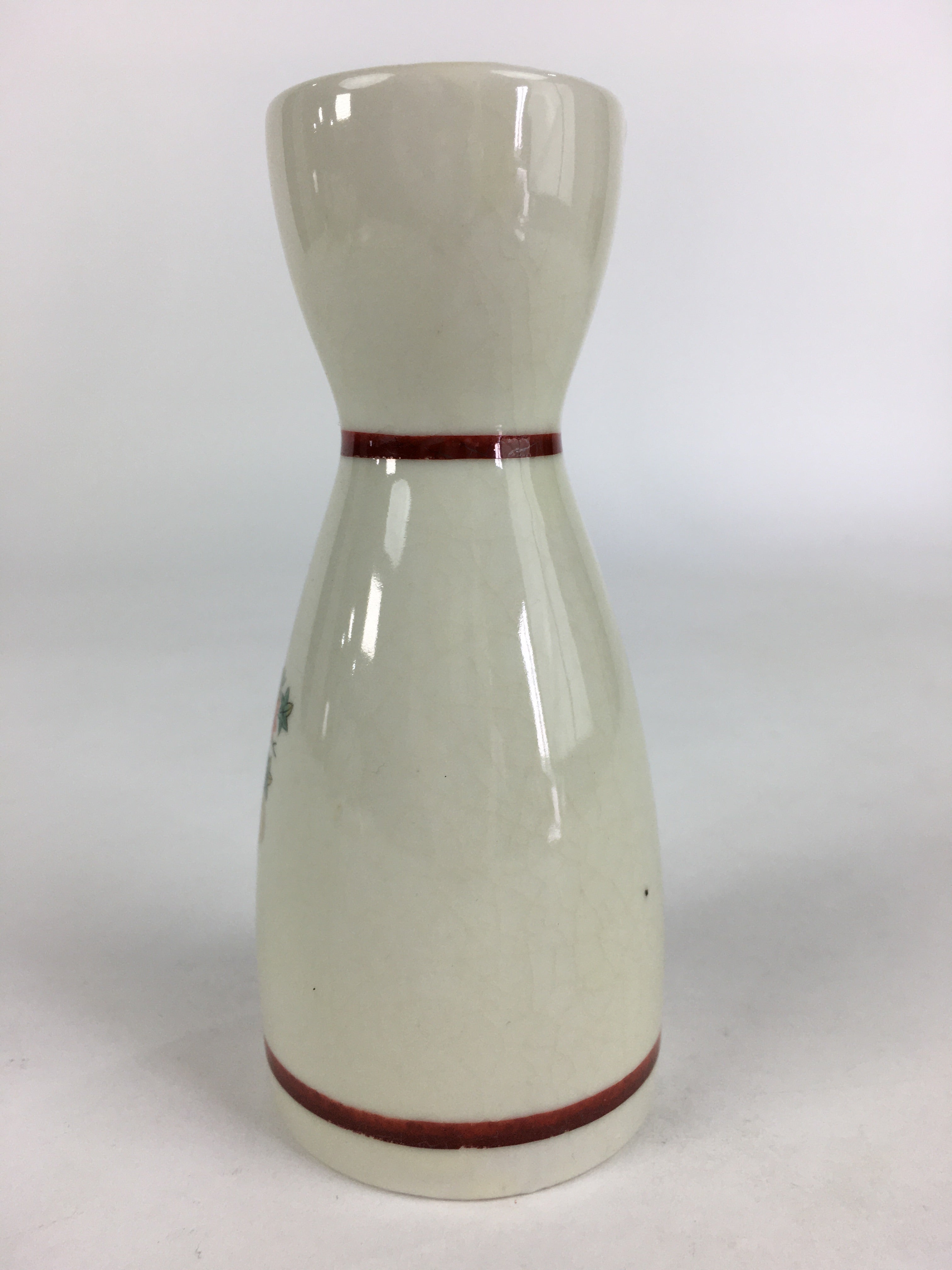 Japanese Porcelain Sake Bottle Vtg Kutani Ware Flower Tokkuri TS387