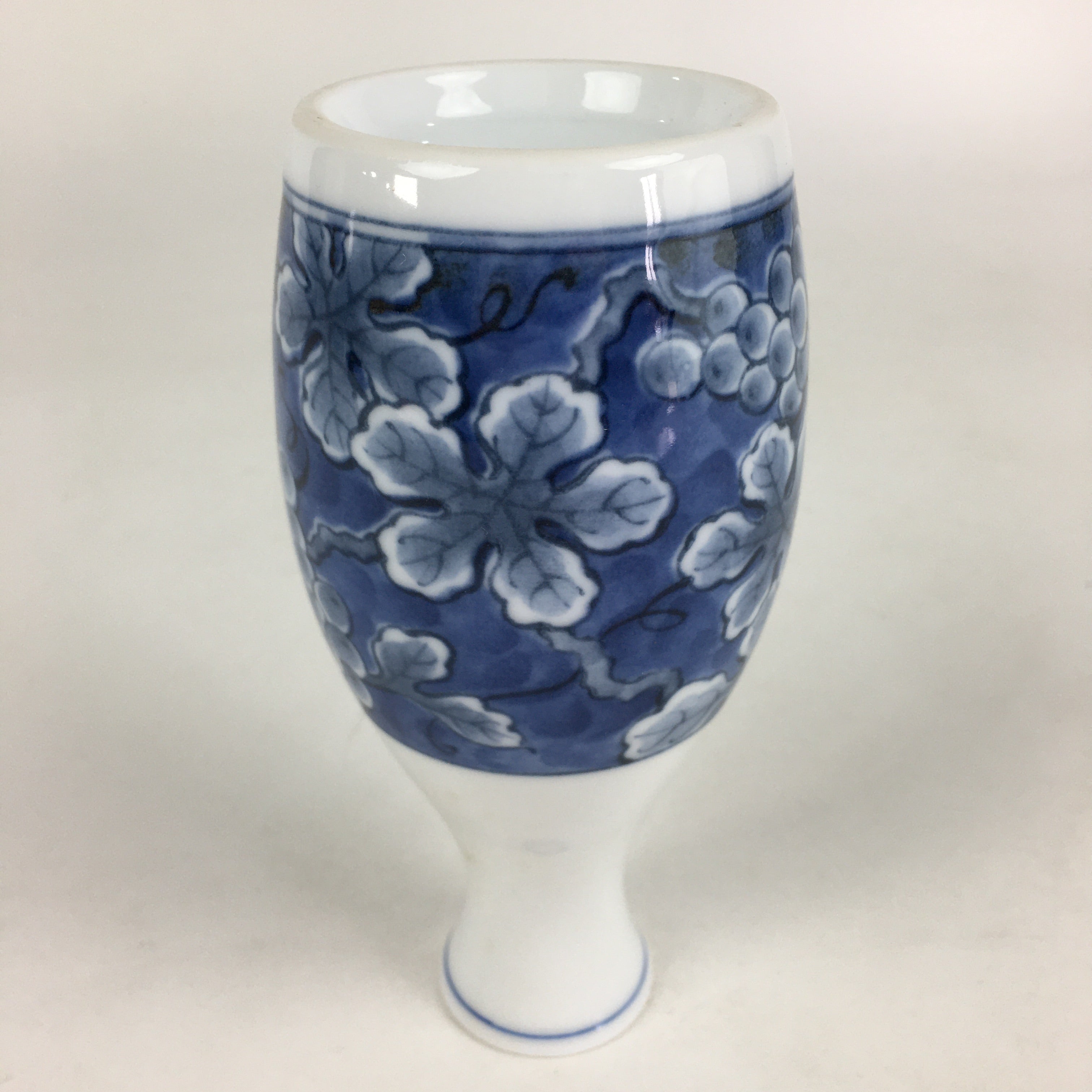 Japanese Porcelain Sake Bottle Vtg Mino Ware Tokkuri Blue White TS396
