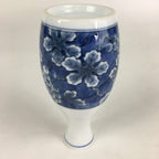 Japanese Porcelain Sake Bottle Vtg Mino Ware Tokkuri Blue White TS397